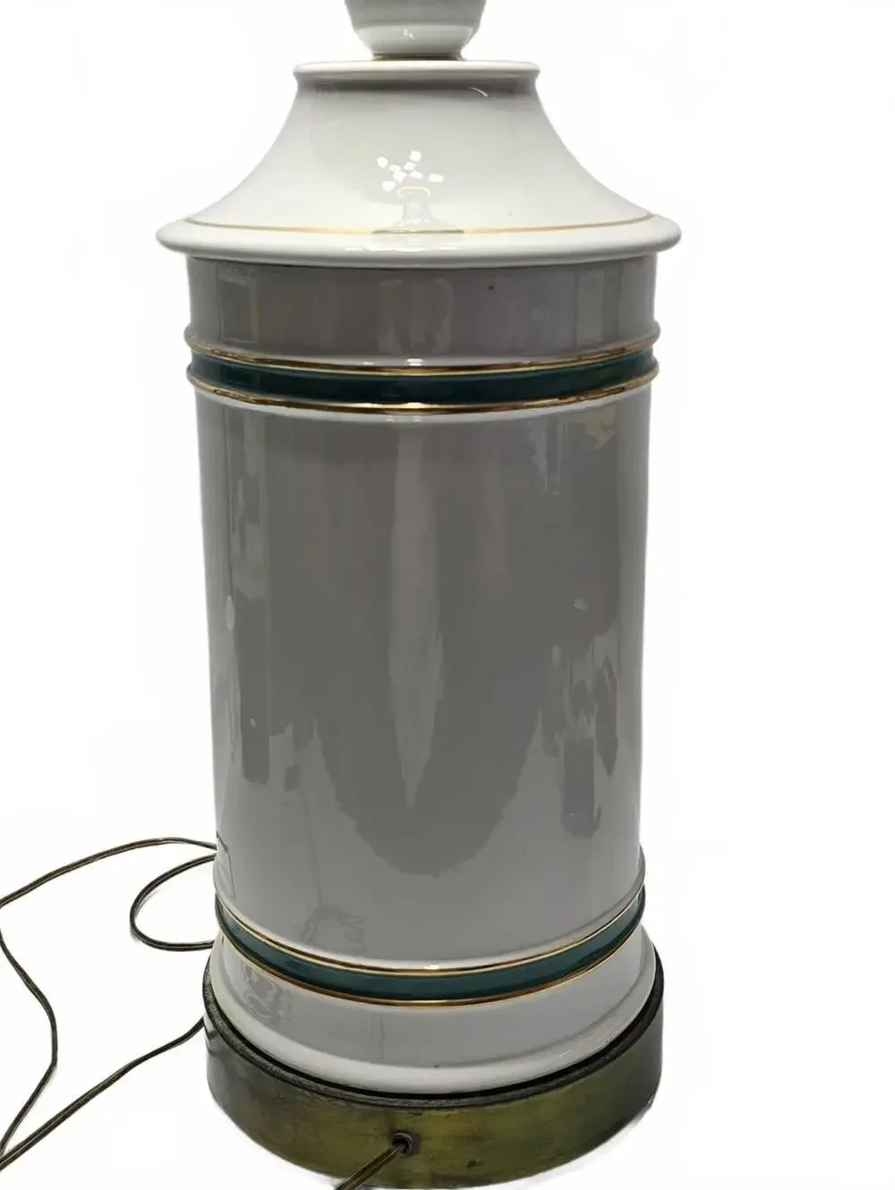 Vintage French Apothecary Pom Concomb Ceramic Table Lamp Large Working 28